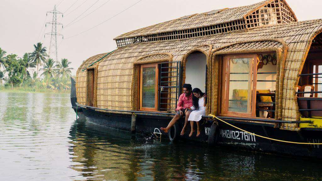 India, Alleppey and Houseboats.